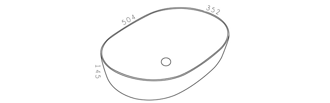 Keramické umyvadlo NELI, modrá, 50 cm