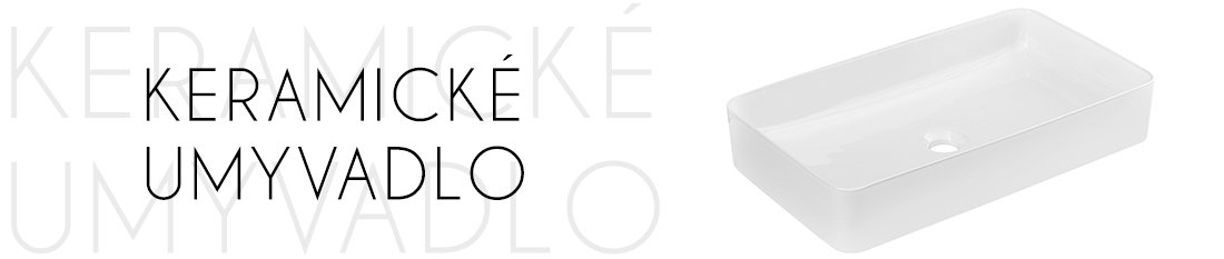 Keramické umyvadlo SLIM, bílá, 61 cm