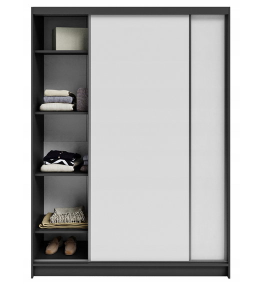Šatní skříň DENVE 160x218x60,3 cm šedá