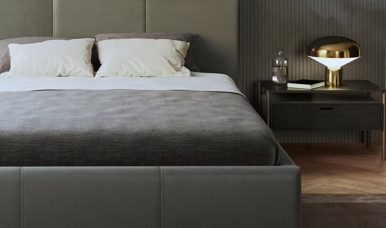 Manželská postel 160x200 cm VIP se zdvižným roštem ŠEDÁ