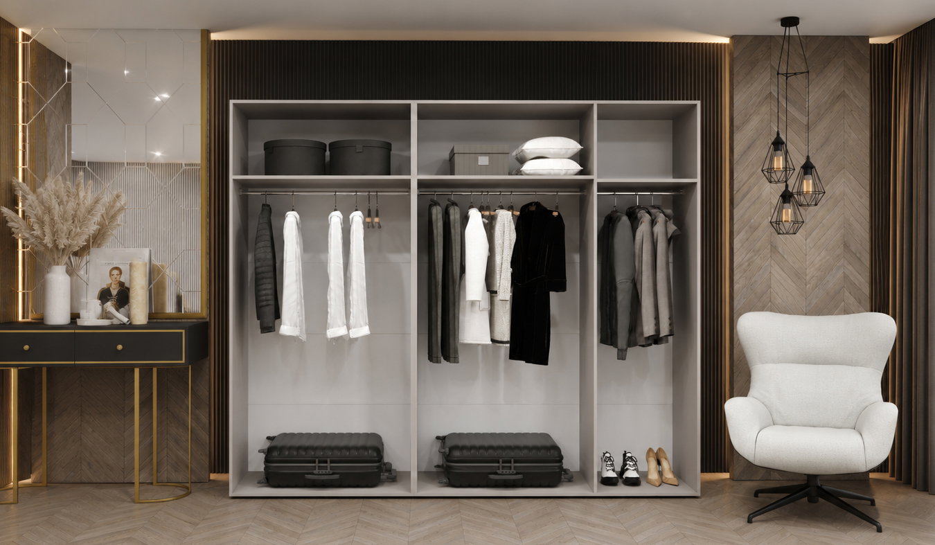 Otevřená šatní skříň MARBELLA 1 250 cm