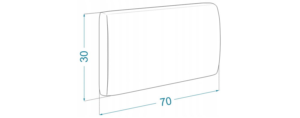 Čalouněný nástěnný panel 70x30cm ZELENÁ TRINITY