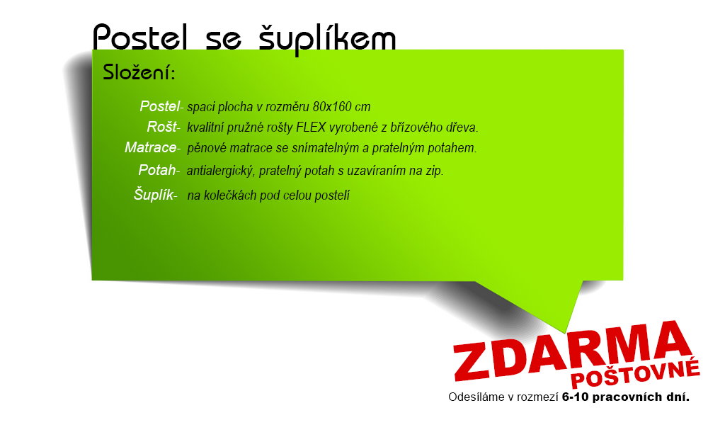 Detská posteľ TAMI P 80x160 cm s bielou konštrukciou v šedej farbe so šuplíkom