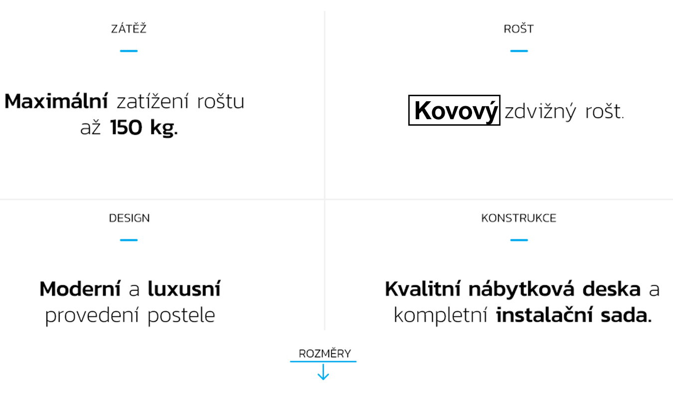 Luxusní postel CRYSTAL bílá 120x200 s kovovým zdvižným roštem