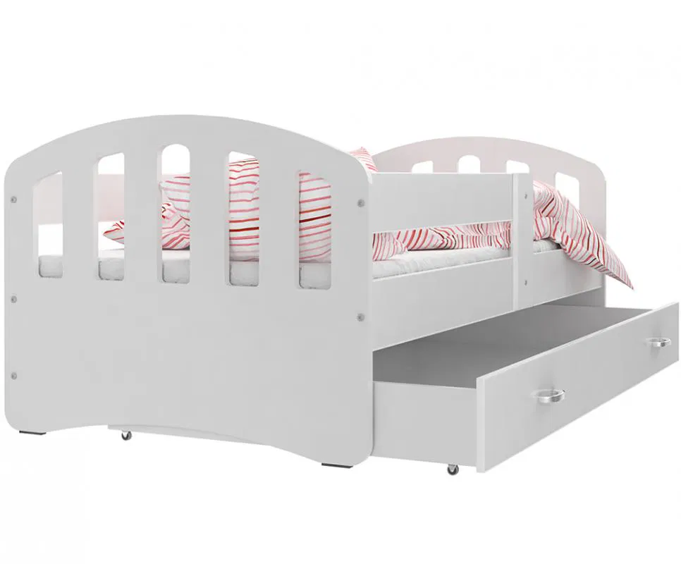 Dětská postel HAPPY 200x90 cm BÍLÁ-BÍLÁ