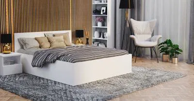 Manželská postel 180x200 PANAMA KLASIK BÍLÁ