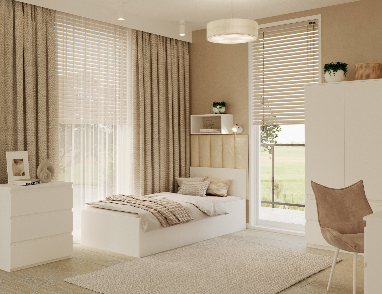 Posteľ PANAMA KLASIK 90x200 + rošt BIELA