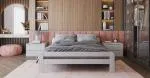 Moderní postel DALLAS 160x200 BÍLÁ