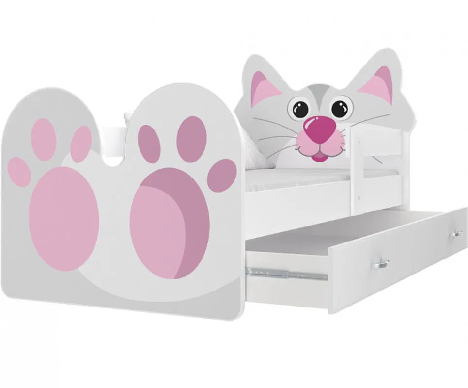 Dětská postel KOČKA 140x80 VZOR 2