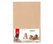 Prostěradlo JERSEY s gumou 90x200 cm BÉŽOVÁ