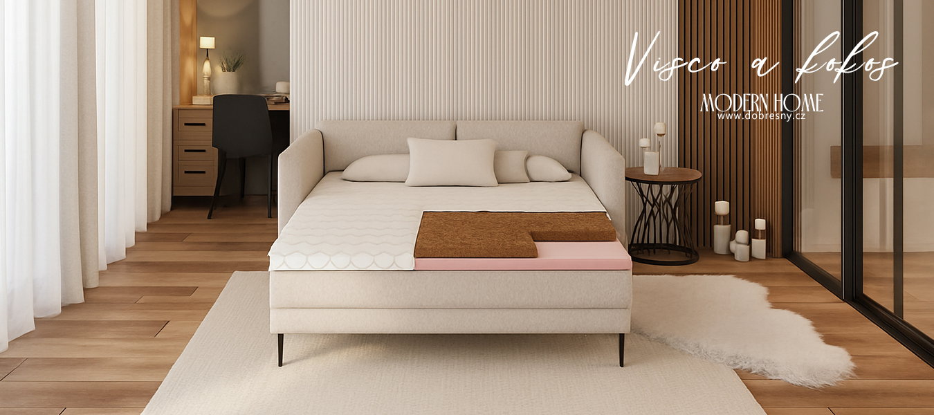 Vrchný matrac z kokosovým vláknom a VISCO penou 100x200 cm