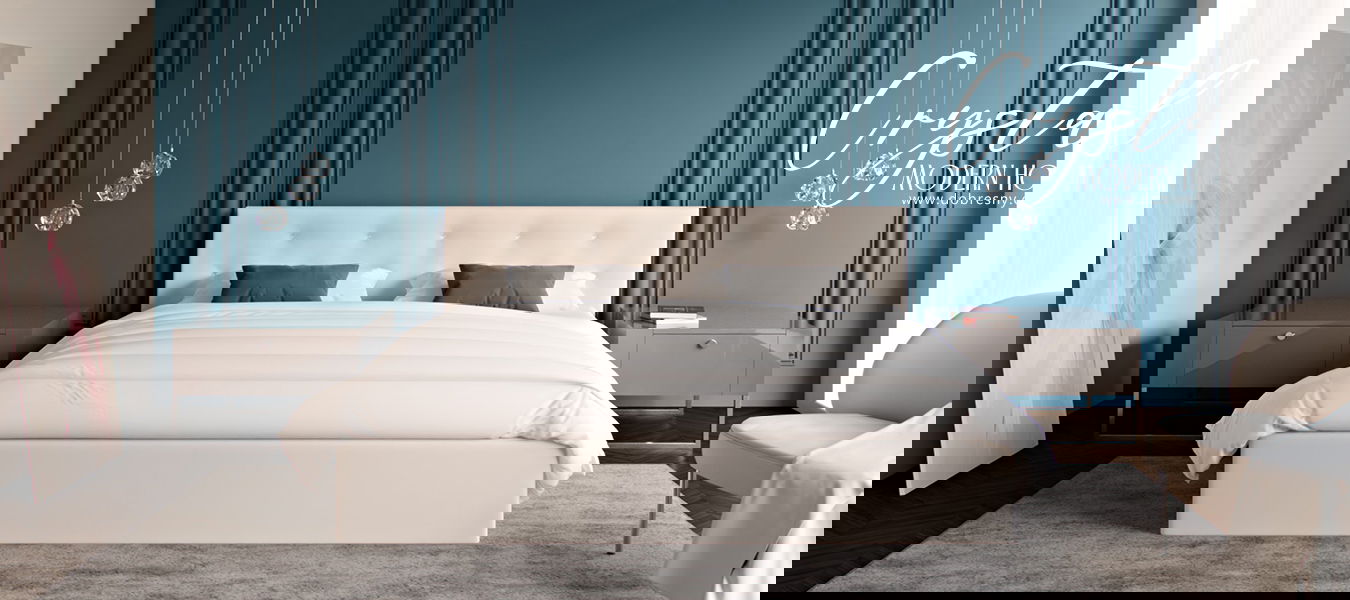 Čalúnená posteľ CRYSTAL biela 140x200 s dreveným roštom