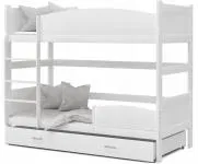 Patrová postel TWIST BÍLÁ / BÍLÁ