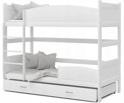 Patrová postel TWIST BÍLÁ / BÍLÁ