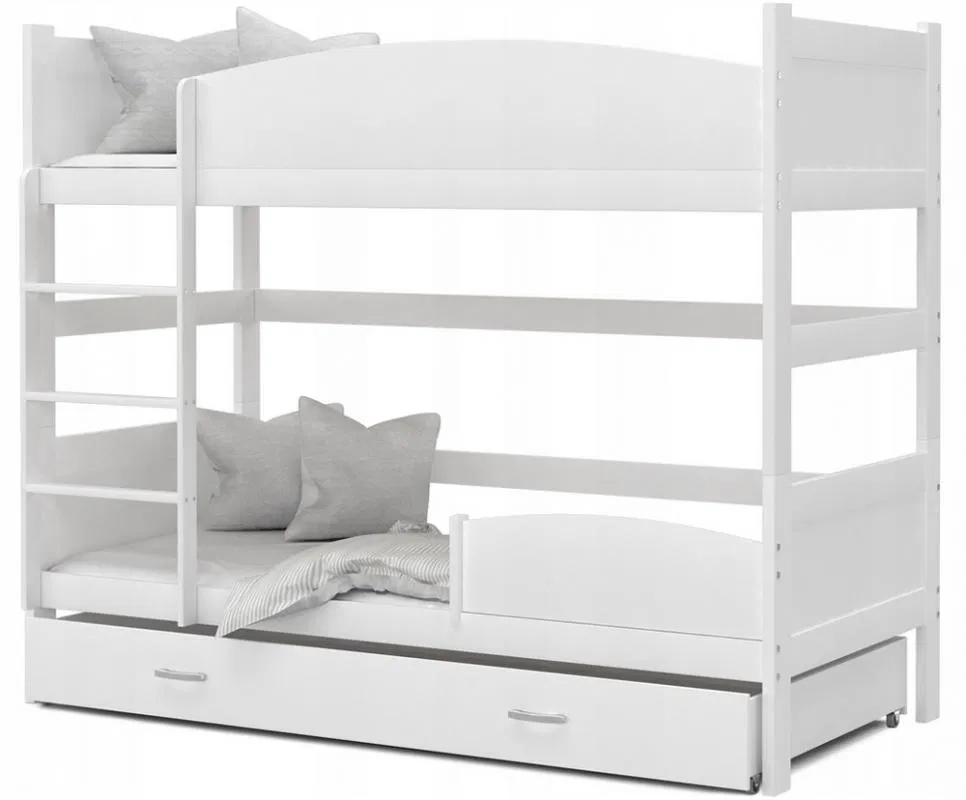 Patrová postel TWIST BÍLÁ / BÍLÁ