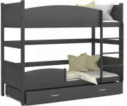 Patrová postel TWIST ŠEDÁ / ŠEDÁ