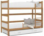 Patrová postel TWIST OLŠE / BÍLÁ