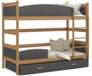 Patrová postel TWIST OLŠE / ŠEDÁ