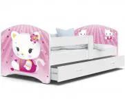 Pohádková postel LUCKY 160x80 Bílá KOČIČKA 33L