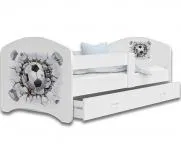 Pohádková postel LUCKY 200x90 Bílá FOTBAL 21L