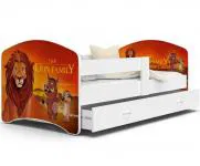 Pohádková postel LUCKY 200x90 Bílá LVÍ KRÁL 52L