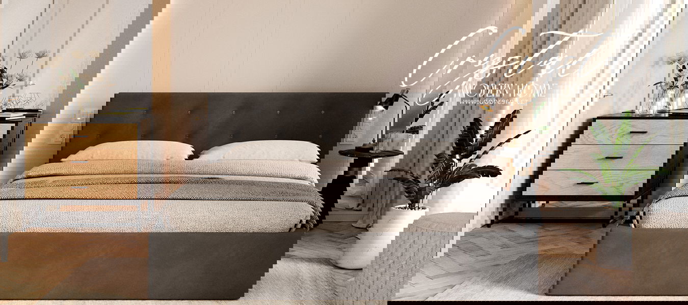 Čalúnená posteľ CRYSTAL grafit 90x200 s kovovým roštom