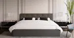 Čalouněná postel CRYSTAL grafit 120x200 s kovovým zdvižným roštem