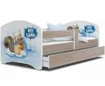 Pohádková postel LUCKY 180x80 Sonoma DOBA LEDOVÁ 51L