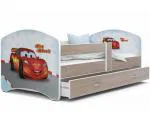 Pohádková postel LUCKY 160x80 Sonoma FIRE WHEELS 43L