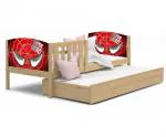 Dětská postel TAMI P2 80x190 cm v provedení borovice s motivem superhrdiny
