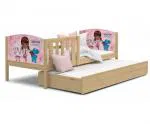 Dětská postel TAMI P2 80x190 cm v provedení borovice s motivem malé doktorky