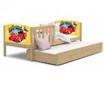 Dětská postel TAMI P2 80x190 cm v provedení borovice s motivem formule