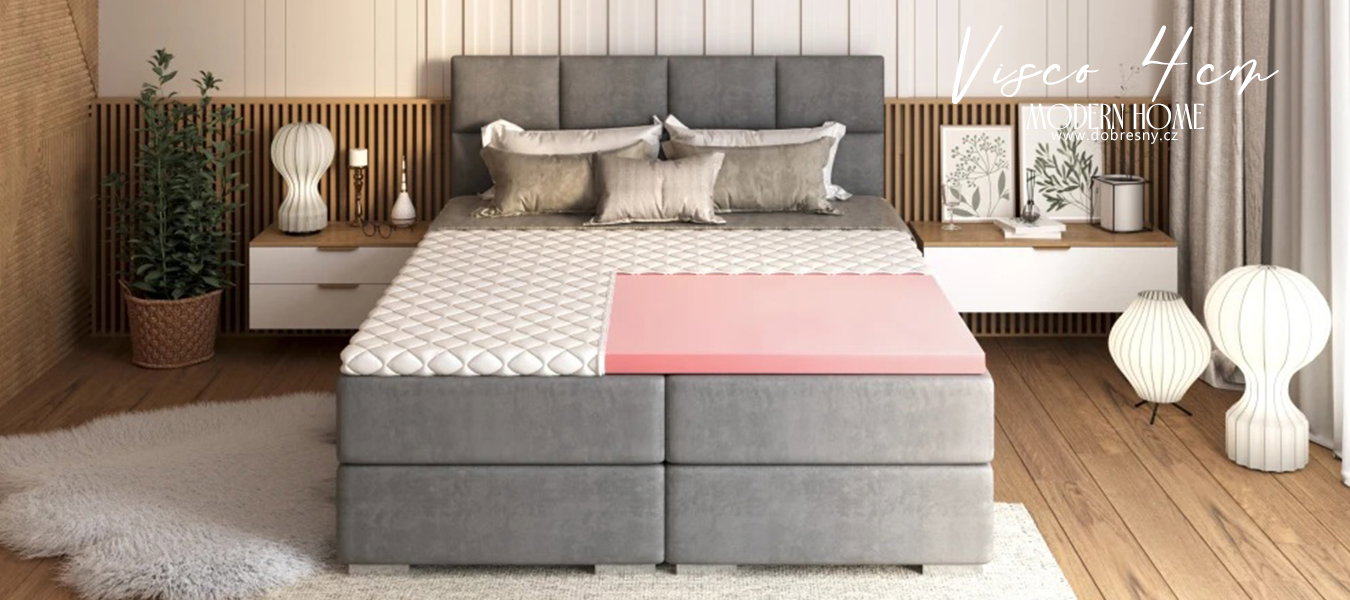 Vrchný matrac 90x200 cm VISCO z pamäťovej peny 4 cm