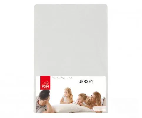 Prostěradlo JERSEY s gumou 160x200 cm BÍLÁ