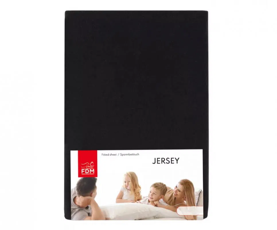 Prostěradlo JERSEY s gumou 90x200 cm ČERNÁ