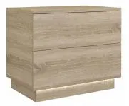 Moderní noční stolek s LED osvětlením SELA S2 DUB SONOMA