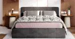 Čalouněná postel FLORIDA 140x200 s kovovým zdvižným roštem GRAFIT