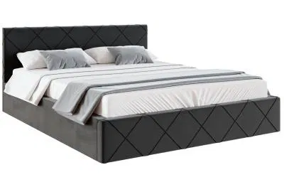 Luxusní postel CARO 120x200 s kovovým zdvižným roštem ČERNÁ