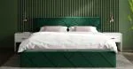 Čalouněná postel CARO 120x200 s kovovým zdvižným roštem ZELENÁ