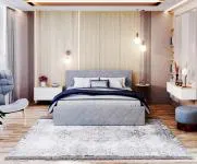 Luxusní postel CARO 180x200 s kovovým zdvižným roštem ŠEDÁ