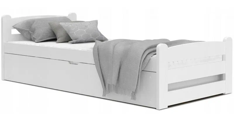 Postel DAVID BÍLÁ 200x90 s úložným prostorem