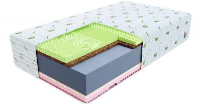 Zdravotní pěnová matrace SAVONA ALOE VERA 80x200 cm paměťová pěna i HR studená pěna