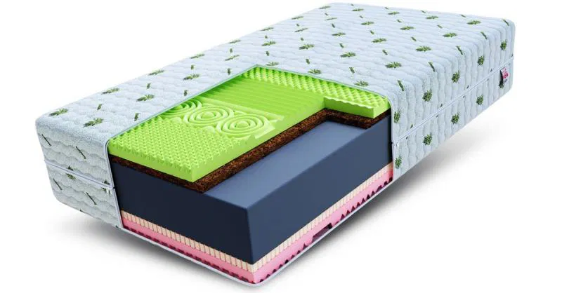 Zdravotní pěnová matrace SAVONA ALOE VERA 90x200 cm paměťová pěna i HR studená pěna