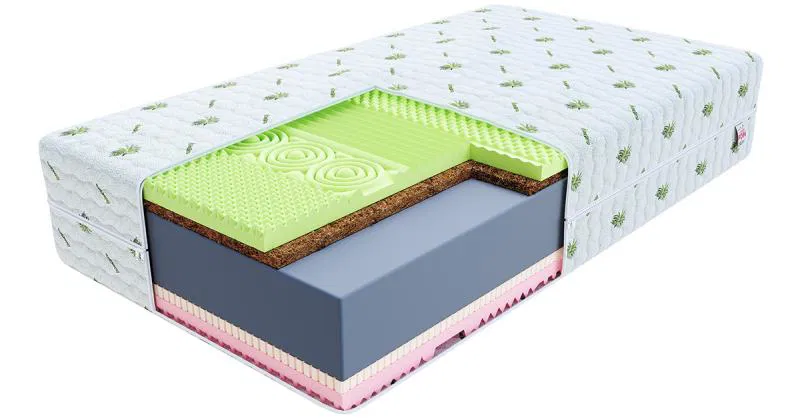 Zdravotní pěnová matrace SAVONA ALOE VERA 160x200 cm paměťová pěna i HR studená pěna