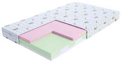 Pěnová matrace dětská MILETO ALOE VERA 70x140 cm s paměťovou pěnou 10cm