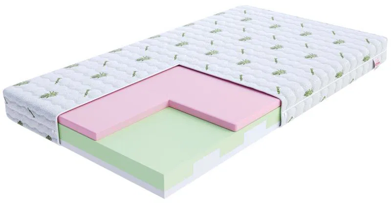 Pěnová matrace dětská MILETO ALOE VERA 80x180 cm s paměťovou pěnou 10cm