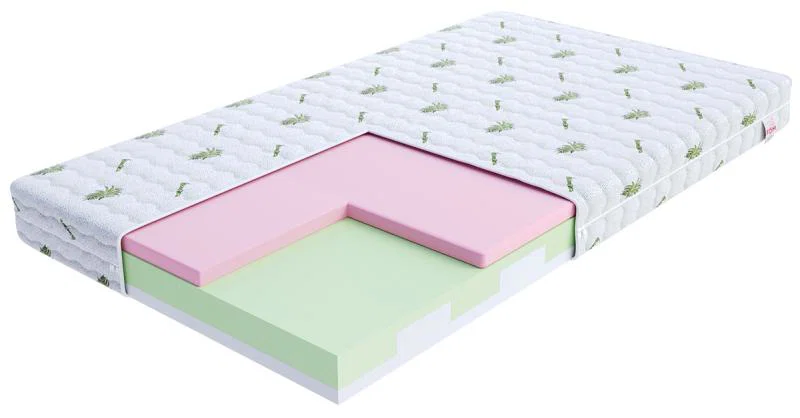 Pěnová matrace dětská MILETO ALOE VERA 90x160 cm s paměťovou pěnou 10cm