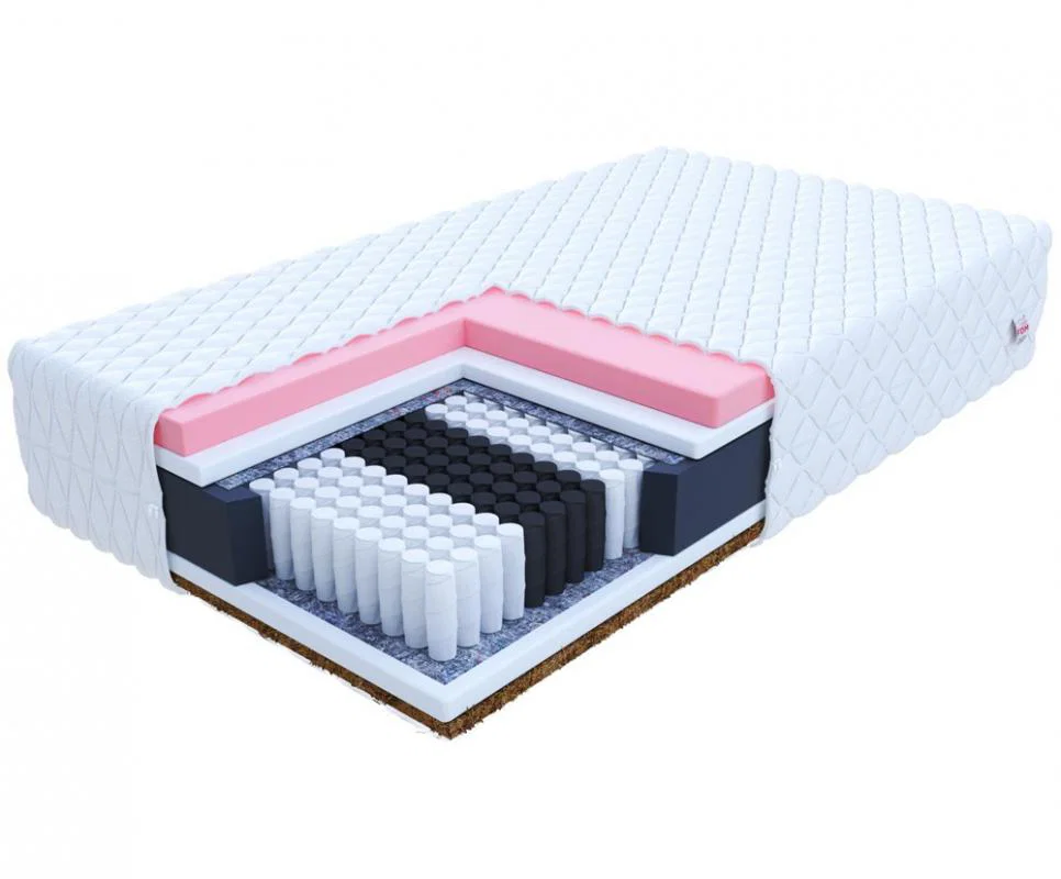Taštičková matrace IVREA JERSEY 200x200 cm s KOKOSEM 22cm