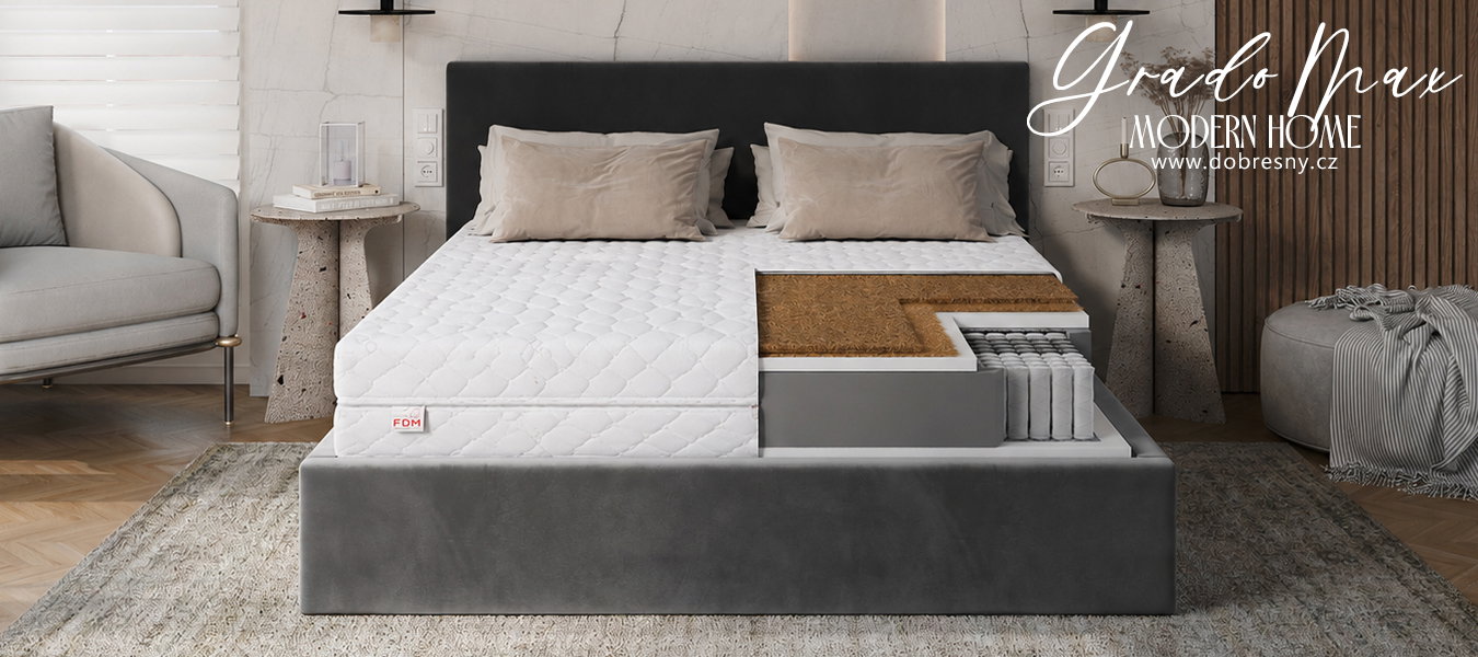 Taštičkový matrac GRADO MAX JERSEY 80x200cm s kokosom 24cm