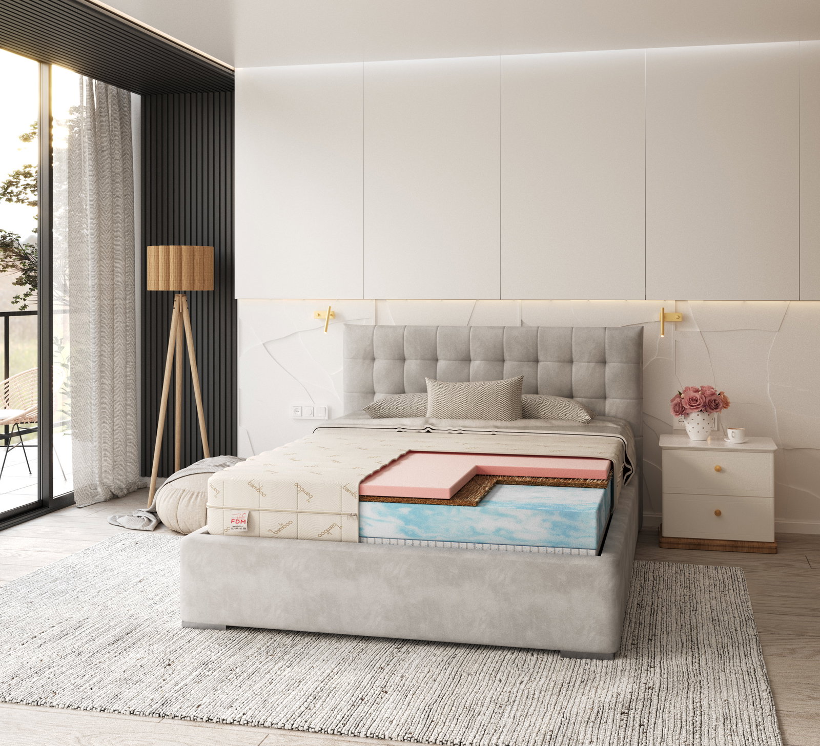 Penový matrac ERGO BAMBOO 80x200x22cm